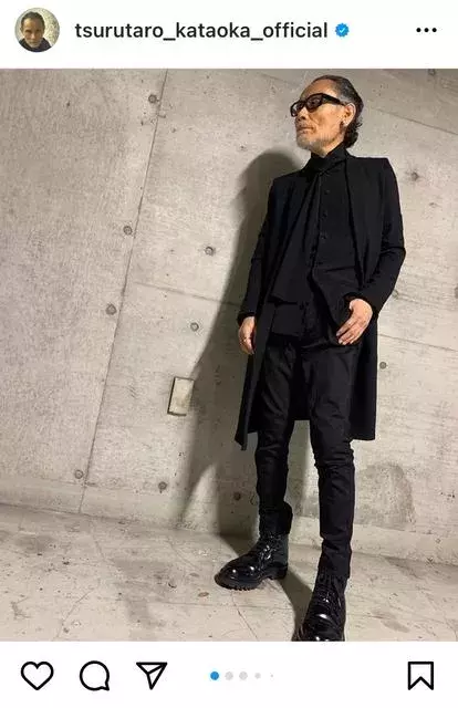 片岡鶴太郎 全身ブラックの洗練されたファッションを披露 渋いですね ダンディです の声 ローリエプレス