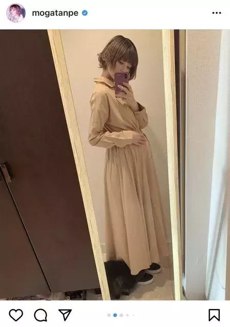 だいぶお腹大きくなりましたね 第1子妊娠中の最上もが おしゃれなマタニティコーデに注目集まる ローリエプレス
