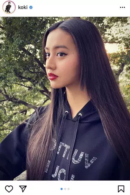 強め な雰囲気がカッコイイ Koki 猫目アイライン 赤リップのモード感あふれるメイク姿を披露 ローリエプレス 強め な雰囲気がカッコイイ Koki 猫目アイライン 赤リップのモード感あふれるメイク姿を披露 ローリエプレス