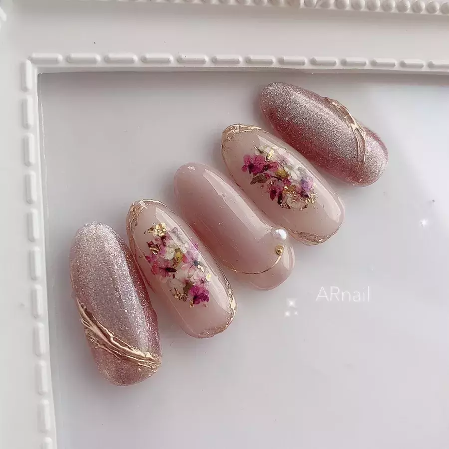 ドライフラワーネイルで春をぎゅっとつめ込んで 22 ローリエプレス