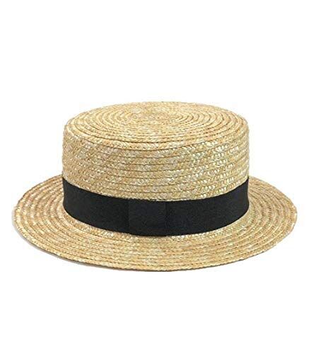 （フッカツ）レディース カンカン帽 麦わら 帽子 ストローハット ペーパーハット サイズ調節可 UVカット 日よけ アウタドア 旅行 人気 かわいい リボン帯取り外し可