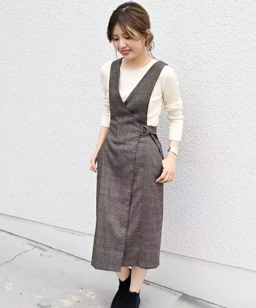 グレンチェックワンピースを主役にした秋冬トレンドコーデ術 ローリエプレス