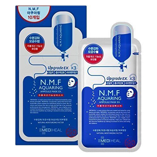 Mediheal メディヒール N.M.F アクアリング アンプル・マスクパック 10枚入り (Aquaring Ampoule Essential Mask Pack 1box 10sheet)