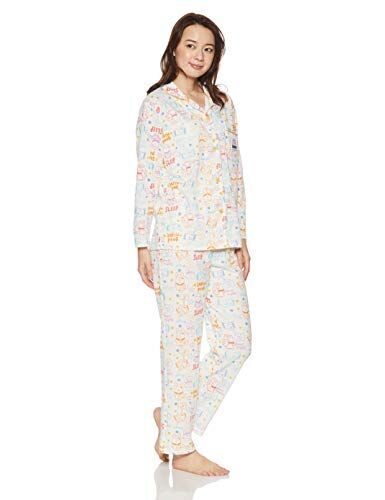 [セシール] CRAFTHOLIC ニットシャツパジャマ NW-858 レディース ホワイト 日本 M (日本サイズM相当)