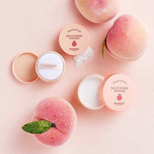 SKINFOOD Peach Cotton Multi Finish Powder／スキンフード ピーチ コットン マルチ フィニッシュ パウダ (15g) [並行輸入品]