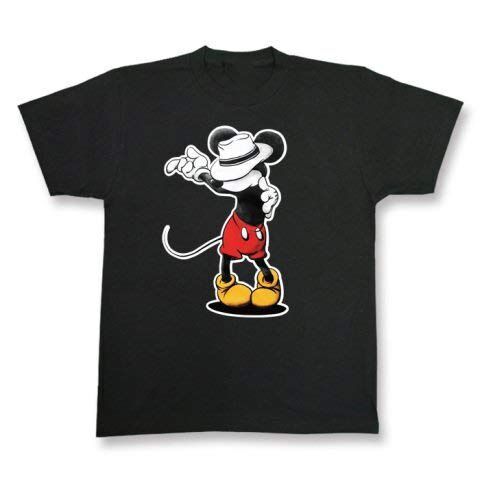 ミッキーマウス Mickey Mouse マイケルジャクソン パロディ メンズ レディース ユニセックス 半袖Tシャツ