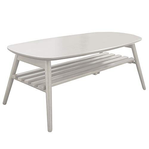 アイリスプラザ テーブル ローテーブル ノルン 折りたたみ 棚付き コンパクト 収納 ホワイト 幅100×奥行50×高さ40cm 6310-19SKV