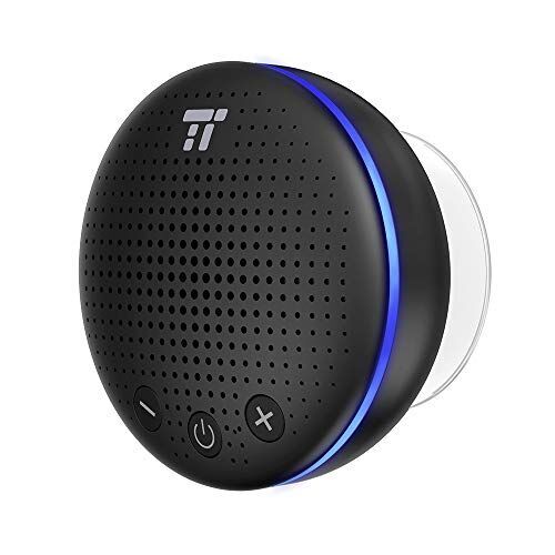 TaoTronics Bluetooth スピーカー 防水 IPX7 風呂 ブルートゥース スピーカー LEDライト付 マイク内蔵 大音量 脱衣場用 浴室用 台所用 寝室用 洗面所用 TT-SK021