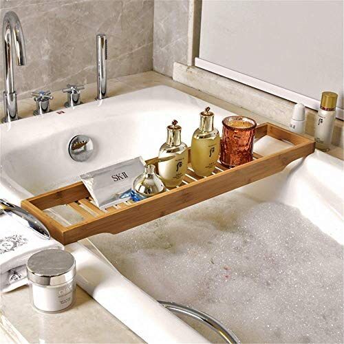バスタブトレー テーブル 浴室 竹製 ラック 収納 バスタブラック バステーブル お風呂用 バスグッズ 15.5x70cm