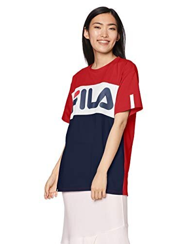 [フィラ] ビックシルエット フロント切替Tシャツ レディース 419600 NV 日本 L (日本サイズL相当)