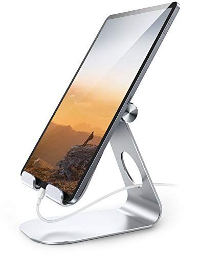 タブレット スタンド アルミ ホルダー 角度調整可能, Lomicall iPad用 stand : 卓上縦置きスタンド, タブレット置き台, デスク台, 立てる, 設置, aluminium, あいぱっと, タブレット対応(4~13''), アイフォン, アイパッド ミニ エア プロ, iPad, iPad mini, iPad Air, iPad Pro 9.7 10.2 10.5 11 12.9, S7 S8 Note 6, Huawei MediaPadに対応
