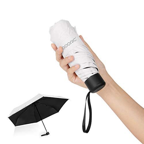 日傘 折りたたみ傘 超軽量(183g) 折り畳み UVカット率 100パーセント遮熱 晴雨兼用 ホワイト