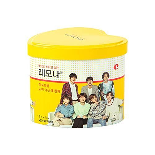 BTS LEMONA ハート缶（70包）防弾少年団 レモナビタミン パッケージランダム [並行輸入品]