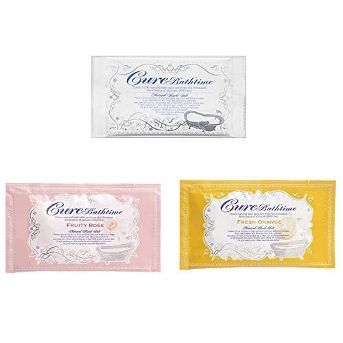 Cureバスタイム Bathtimeセット（無香料6包・フルーティローズの香り5包・フレッシュオレンジの香り5包 20g×16包セット）
