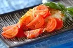 白身魚のフレッシュトマトソース