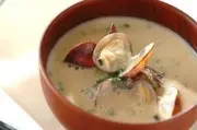 アサリ入り豆乳汁