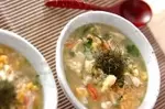 カニと卵の雑炊