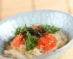 明太子と大葉の素麺