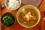 鮭の酒粕みそスープの献立
