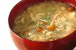 ナメコと卵のスープ