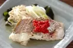 白身魚の梅肉蒸し