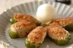 高野豆腐入りピーマンの豚肉詰め