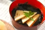 タケノコとワカメのお吸い物