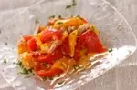 彩り鮮やか！焼きパプリカのツナマリネ