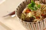 定番をさらにおいしく！ごま油香るキノコの炊き込みご飯 by 山口 祐未さん