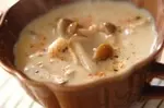 豆乳キノコスープ