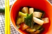 たたきキュウリのピリ辛漬け