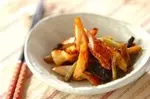 ちくわと野沢菜の炒め物