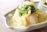 貝柱の黄身酢がけ