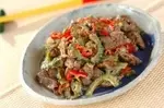 牛肉とゴーヤのマヨ炒め