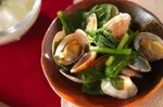 アサリと小松菜の酒蒸し