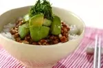 のり納豆とアボカドのご飯
