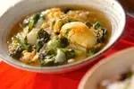 青菜とユリネの卵とじ