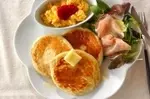 簡単朝ごはん！豆腐パンケーキとレンジで時短卵料理 by金丸 利恵さん