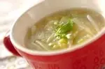 白菜のショウガスープ