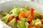 春キャベツとエビの塩炒め