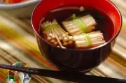 エノキとミツバのお吸い物