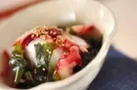 タコとワカメの中華風甘酢和え