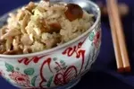 シメジと豚バラ肉の炊き込みご飯