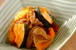 カボチャと豚肉のみそ炒め