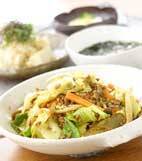 春キャベツのカレー炒めの献立