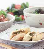 油揚げの納豆袋焼きの献立