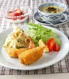 なんちゃってエビフライの献立