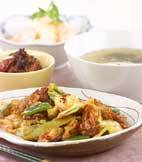 キャベツと豚肉のピリ辛みそ炒めの献立