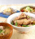 スペアリブの煮物の献立