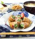 「生ワカメの豚肉巻き」の献立